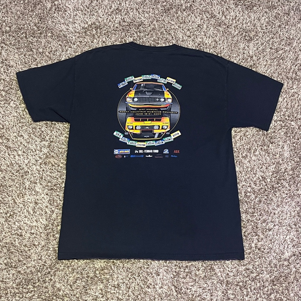 Vintage 2009 21st annual mustang roundup graffic T